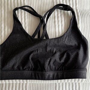 lululemon athletica Sparkling Black Sports Bra